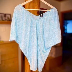 Express - Teal/Aqua/Blue - Off Shoulder Top